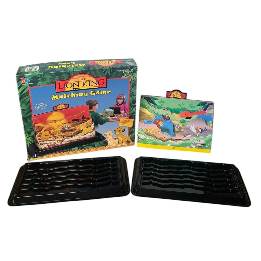 Vintage 1994 Disney‎ The Lion King Matching Game Milton Bradley Create Scenes